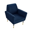 Posh Living Lex Velvet Accent Chair Navy