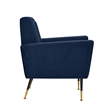 Posh Living Lex Velvet Accent Chair Navy