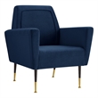 Posh Living Lex Velvet Accent Chair Navy