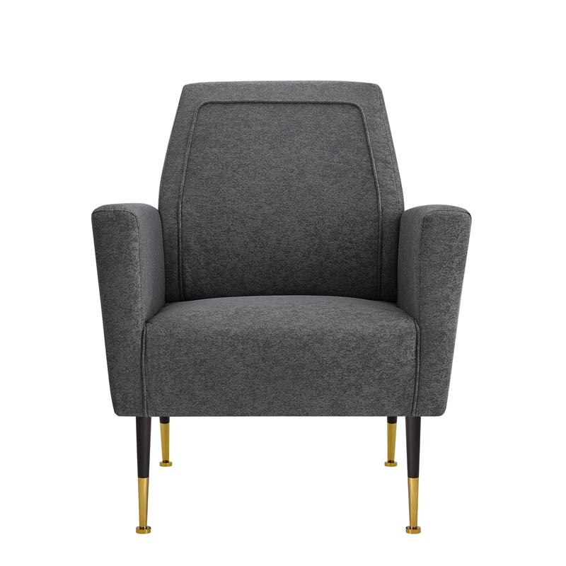 Posh Living Lex Linen Accent Chair Dark Gray