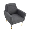 Posh Living Lex Linen Accent Chair Dark Gray