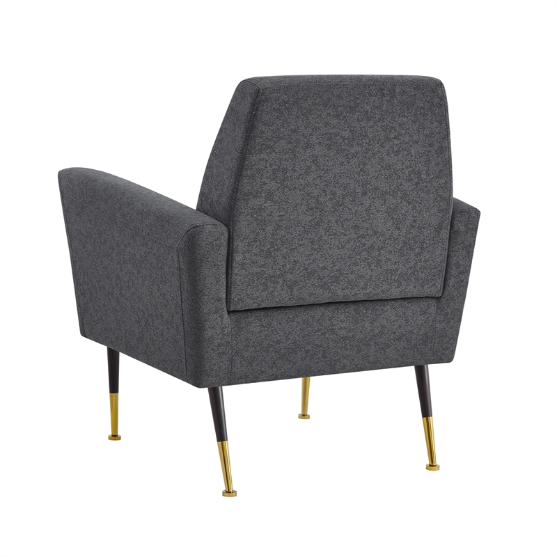 Posh Living Lex Linen Accent Chair Dark Gray