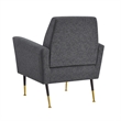 Posh Living Lex Linen Accent Chair Dark Gray