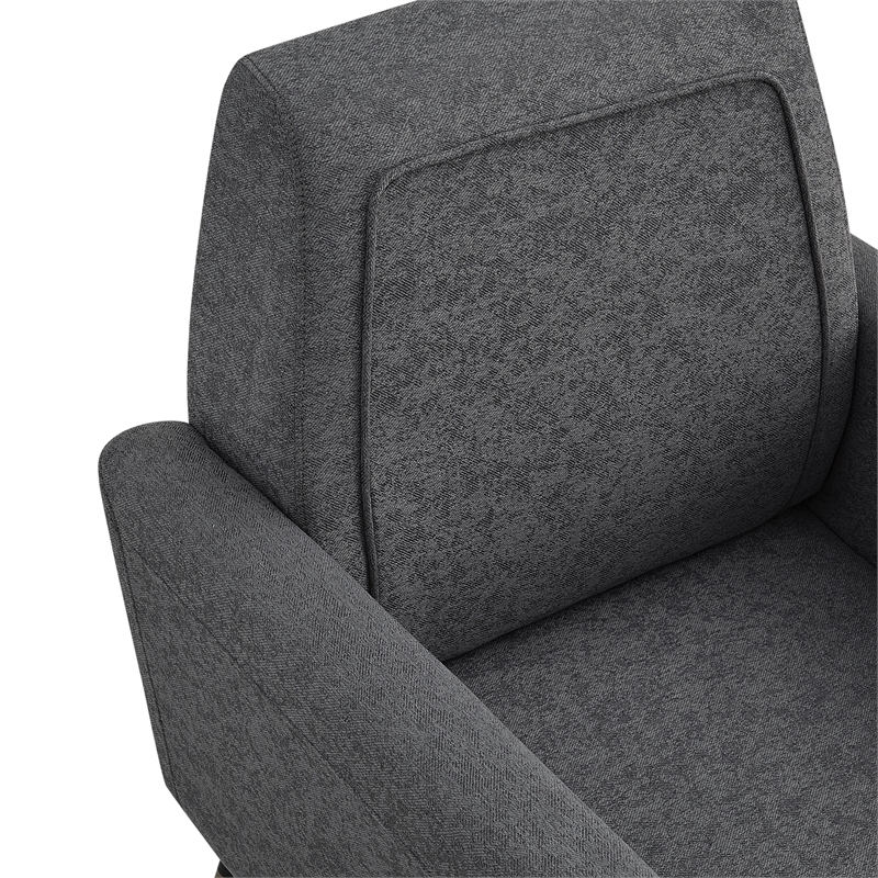 Posh Living Lex Linen Accent Chair Dark Gray