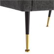 Posh Living Lex Linen Accent Chair Dark Gray