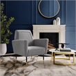 Posh Living Lex Linen Accent Chair Light Gray