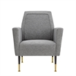 Posh Living Lex Linen Accent Chair Light Gray