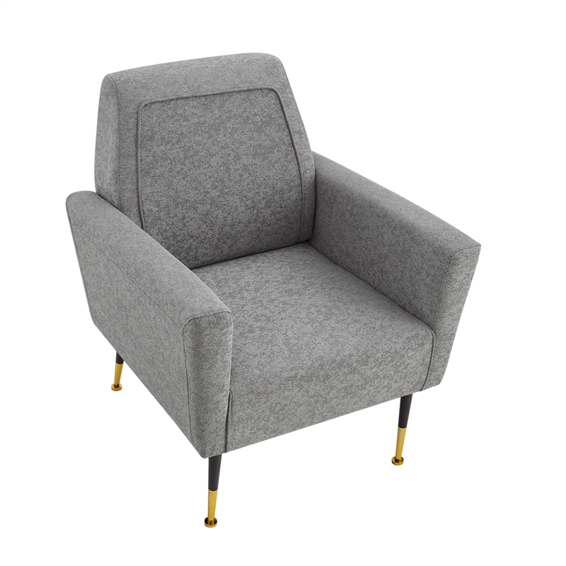 Posh Living Lex Linen Accent Chair Light Gray