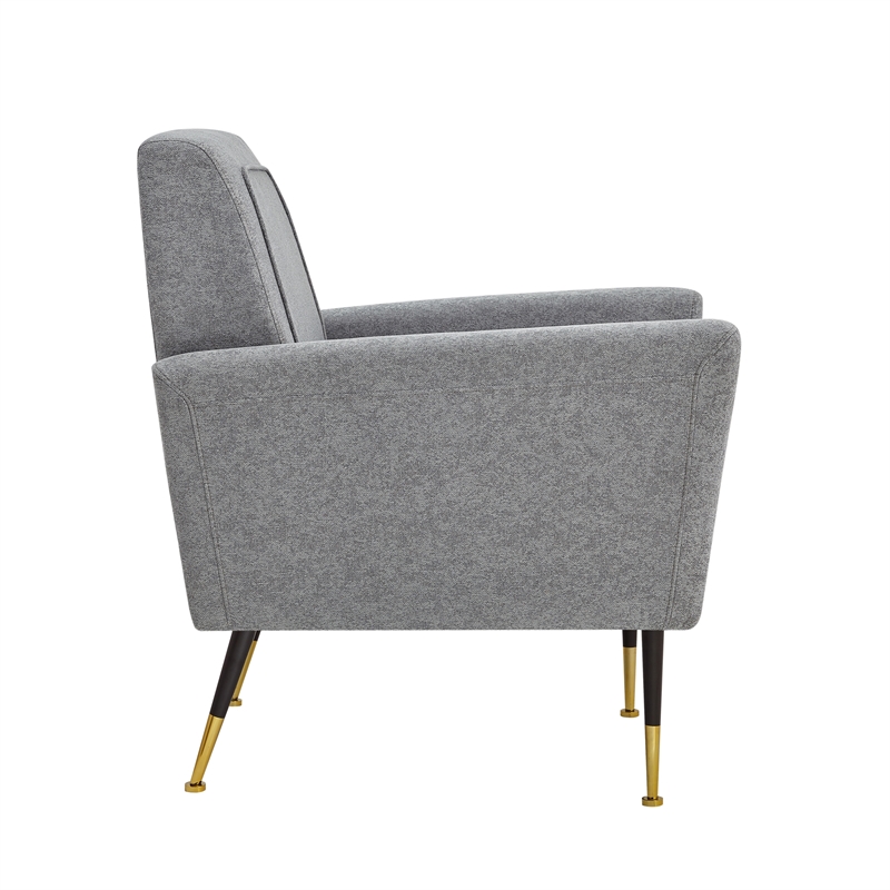 Posh Living Lex Linen Accent Chair Light Gray