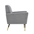Posh Living Lex Linen Accent Chair Light Gray