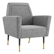 Posh Living Lex Linen Accent Chair Light Gray
