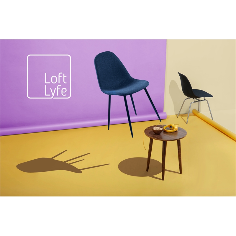 Posh Living Sherry Velvet Dining Chair Seat (Set of 2) Black