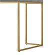 Posh Living Omer Faux Shagreen Writing Desk Gray/Gold