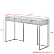 Posh Living Omer Faux Shagreen Console Table Gray/Gold