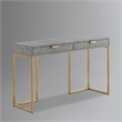 Posh Living Omer Faux Shagreen Console Table Gray/Gold
