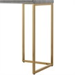 Posh Living Omer Faux Shagreen Console Table Gray/Gold