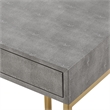 Posh Living Omer Faux Shagreen Console Table Gray/Gold