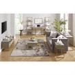 Posh Living Omer Faux Shagreen Console Table Cream White/Gold