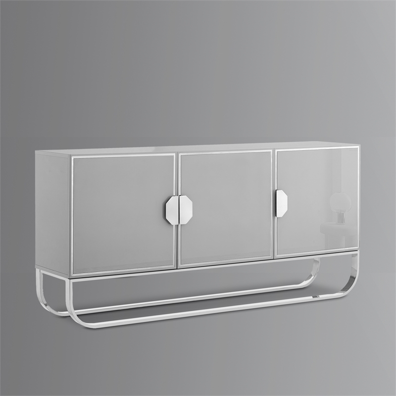 Posh Living Liyana  Sideboard Grey/Chrome