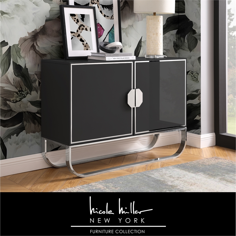 Posh Living Liyana  Sideboard Black/Chrome