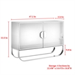 Posh Living Liyana  Sideboard Gray/Chrome