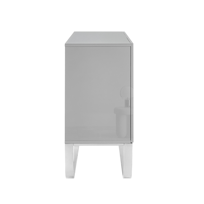 Posh Living Liyana  Sideboard Gray/Chrome