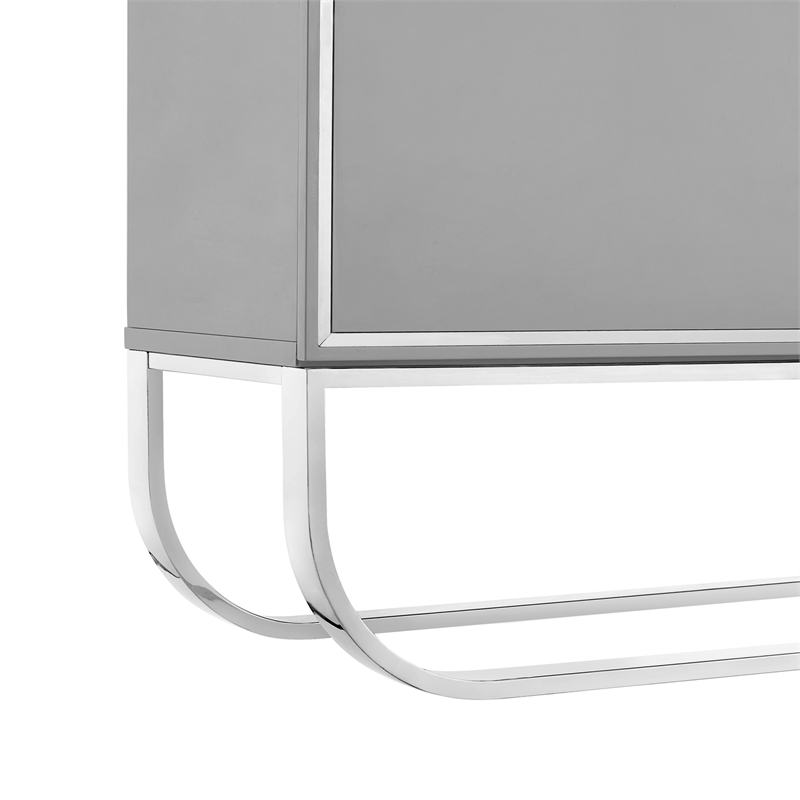 Posh Living Liyana  Sideboard Gray/Chrome