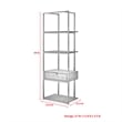 Posh Living Omer Faux Shagreen Bookshelf Cream White/Gold