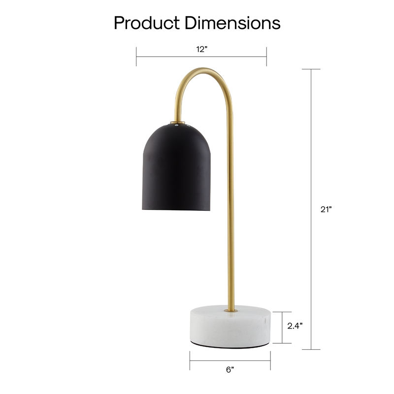 Posh Living Rya Table Lamp 5ft Power Cord Black