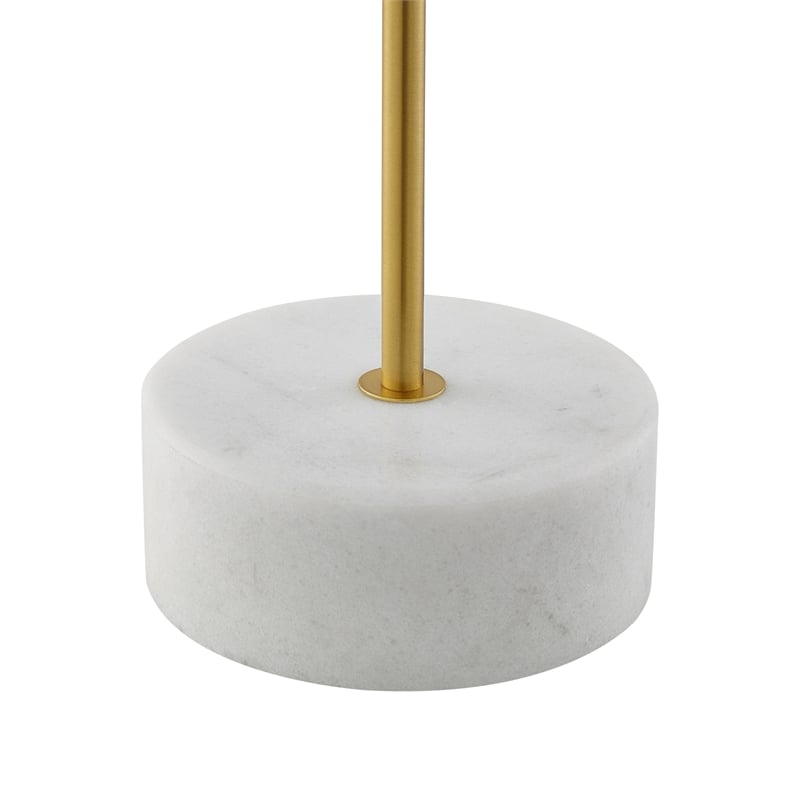 Posh Living Rya Table Lamp 5ft Power Cord Marble Stone Base Brass