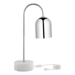 Posh Living Rya Table Lamp 5ft Power Cord Marble Stone Base Chrome