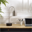Posh Living Rya Table Lamp 5ft Power Cord Marble Stone Base Stainless Steel