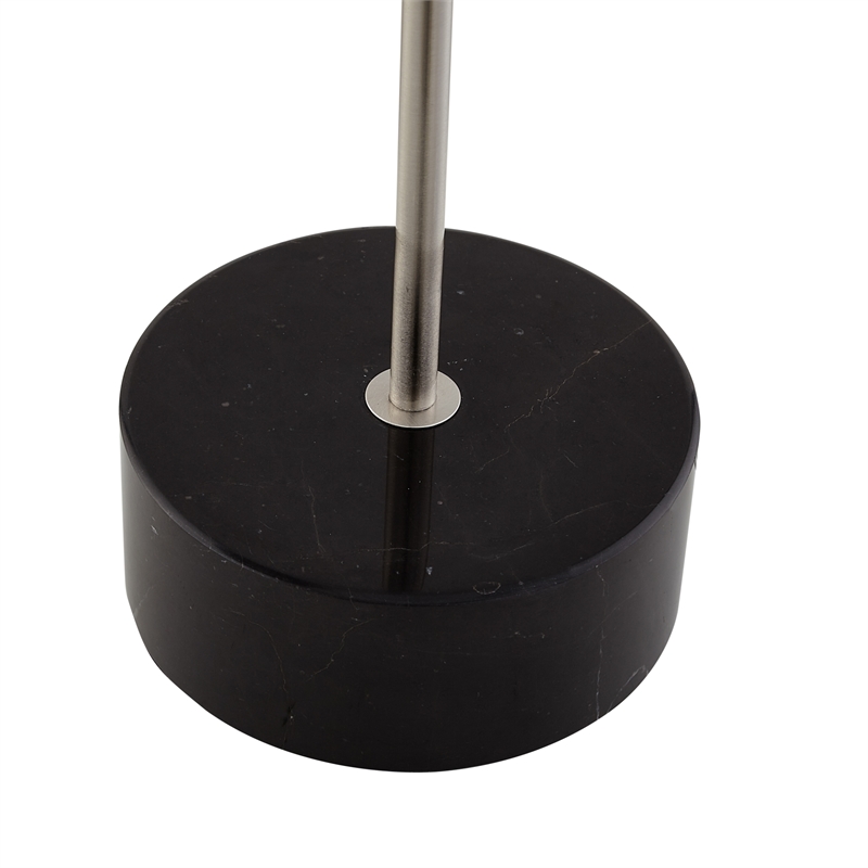 Posh Living Rya Table Lamp 5ft Power Cord Marble Stone Base Stainless Steel
