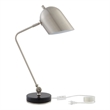 Posh Living Armin Table Lamp 5ft Power Cord Marble Stone Base Stainless Steel