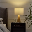 Posh Living Brynlie Table Lamp 5ft Power Cord USB Charger White