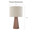 Posh Living Catarina Table Lamp 5ft Power Cord USB Charger Beige