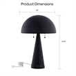 Posh Living Bradford Table Lamp USB Charger Black