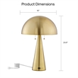 Posh Living Bradford Table Lamp USB Charger Brass
