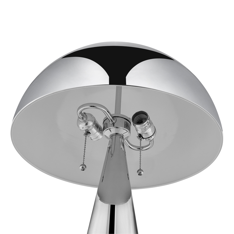 Posh Living Bradford Table Lamp USB Charger Chrome