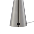 Posh Living Bradford Table Lamp USB Charger Stainless Steel