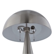 Posh Living Bradford Table Lamp USB Charger Stainless Steel