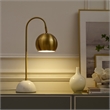Posh Living Ambar Table Lamp 5ft Power Cord Marble Stone Base Brass