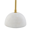 Posh Living Ambar Table Lamp 5ft Power Cord Marble Stone Base Brass