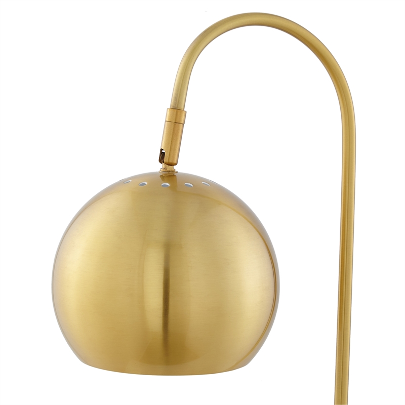 Posh Living Ambar Table Lamp 5ft Power Cord Marble Stone Base Brass