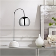 Posh Living Ambar Table Lamp 5ft Power Cord Marble Stone Base Chrome
