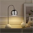 Posh Living Ambar Table Lamp 5ft Power Cord Marble Stone Base Chrome