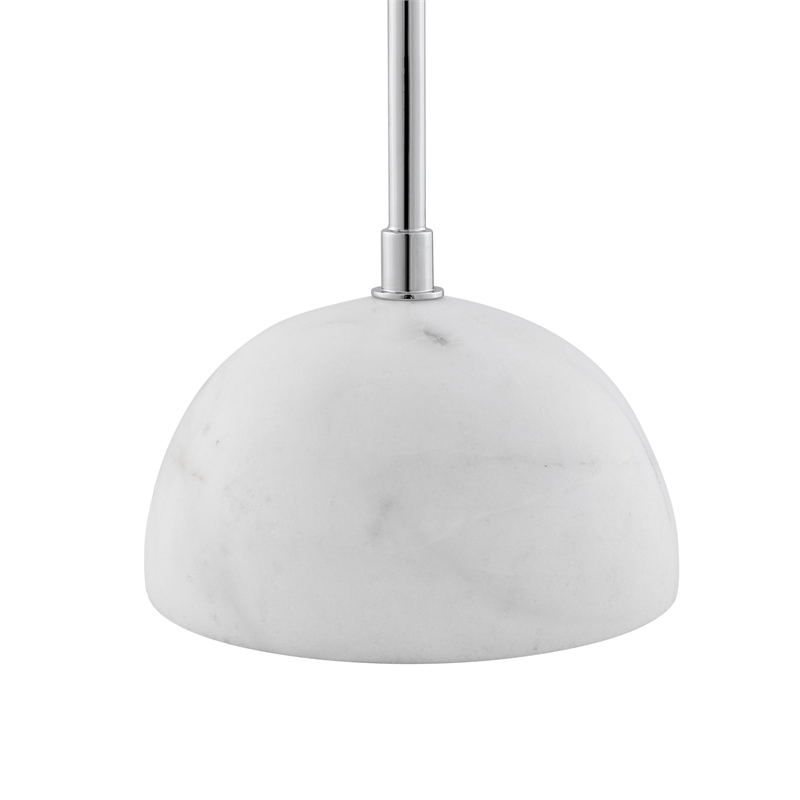 Posh Living Ambar Table Lamp 5ft Power Cord Marble Stone Base Chrome