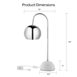 Posh Living Ambar Table Lamp 5ft Power Cord Marble Stone Base Chrome