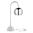 Posh Living Ambar Table Lamp 5ft Power Cord Marble Stone Base Chrome