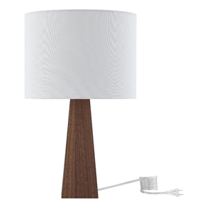 Posh Living Catarina Table Lamp 5ft Power Cord USB Charger White